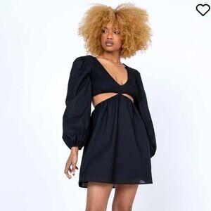 Princess Polly | Dresses | Celia Long Sleeve Mini Dress Black 4